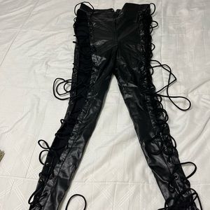Lace up pants